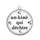 Pendentif Cabochon Argent - un kiné qui déchire