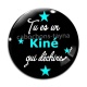 Cabochon Verre - tu es un kiné qui déchire