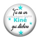 Cabochon Résine - tu es un kiné qui déchire
