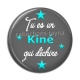 Cabochon Résine - tu es un kiné qui déchire