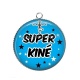 Pendentif Cabochon Argent - super kiné