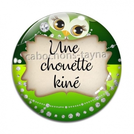 Cabochon Verre - une chouette kiné