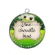 Pendentif Cabochon Argent - une chouette kiné
