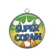 Pendentif Cabochon Argent - super copain