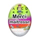 Cabochon Verre Ovale - merci maîtresse