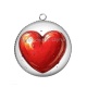 Pendentif Cabochon Argent - coeur