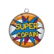 Pendentif Cabochon Argent - super copain