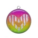 Pendentif Cabochon Argent - coeur