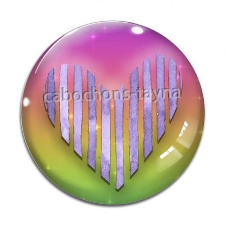 Cabochon Verre - coeur