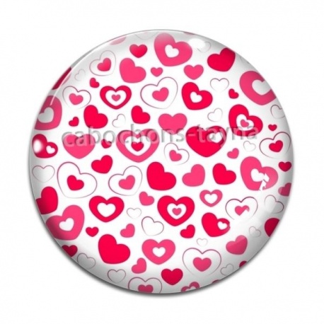 Cabochon Verre - coeur