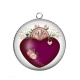 Pendentif Cabochon Argent - coeur