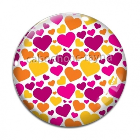 Cabochon Verre - coeur