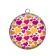 Pendentif Cabochon Argent - coeur