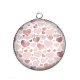 Pendentif Cabochon Argent - coeur