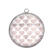 Pendentif Cabochon Argent - coeur