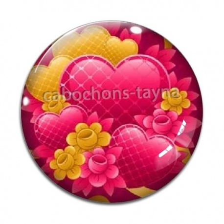 Cabochon Verre - coeur