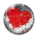 Cabochon Verre - coeur