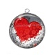 Pendentif Cabochon Argent - coeur