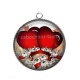 Pendentif Cabochon Argent - coeur