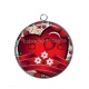 Pendentif Cabochon Argent - coeur