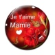 Cabochon Verre - je t'aime mamie
