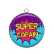 Pendentif Cabochon Argent - super copain