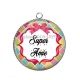 Pendentif Cabochon Argent -  Super amie