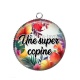Pendentif Cabochon Argent - une super copine