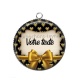 Pendentif Cabochon Argent - votre prénom ou petit texte