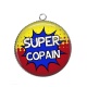 Pendentif Cabochon Argent - super copain