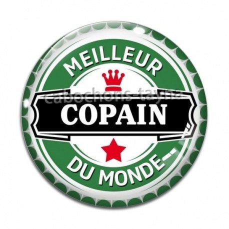 Cabochon Verre - meilleur copain du monde