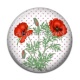 Cabochon Résine - coquelicot
