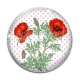 Cabochon Verre - coquelicot