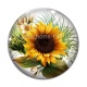 Cabochon Verre - tournesol