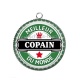 Pendentif Cabochon Argent - meilleur copain du monde