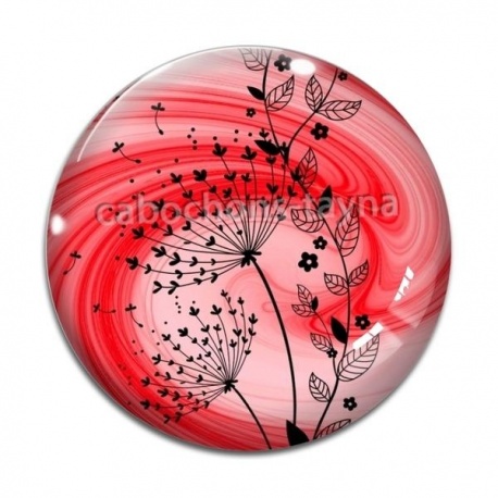 Cabochon Verre - pissenlit