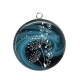Pendentif Cabochon Argent - pissenlit