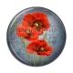 Cabochon Résine - coquelicot