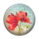 Cabochon Résine - coquelicot
