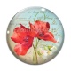 Cabochon Verre - coquelicot