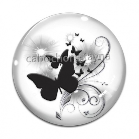 Cabochon Verre - papillon