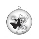 Pendentif Cabochon Argent - papillon