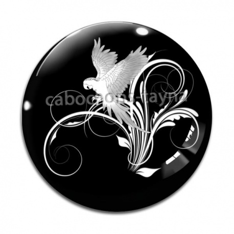 Cabochon Verre - oiseau