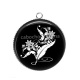 Pendentif Cabochon Argent - plume