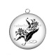 Pendentif Cabochon Argent - plume