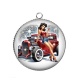 Pendentif Cabochon Argent - pin up