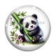 Cabochon Verre - panda