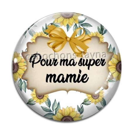 Cabochon Verre - pour ma super mamie
