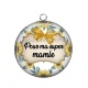 Pendentif Cabochon Argent - pour ma super mamie