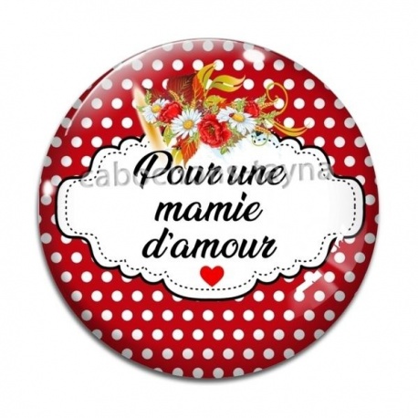 Cabochon Verre - pour une mamie d'amour